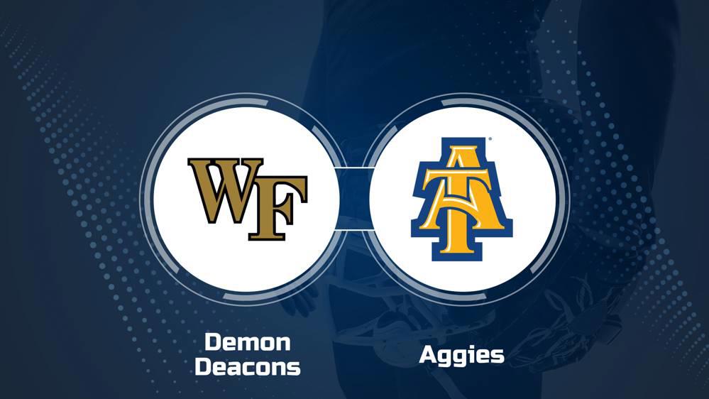 Where to Watch Wake Forest vs. North Carolina A&T on TV or Streaming Live - August 29