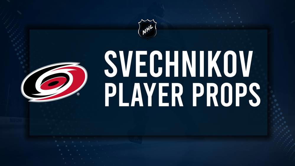 Andrei Svechnikov Player Prop Bets for the Hurricanes vs. Devils Game - October 15