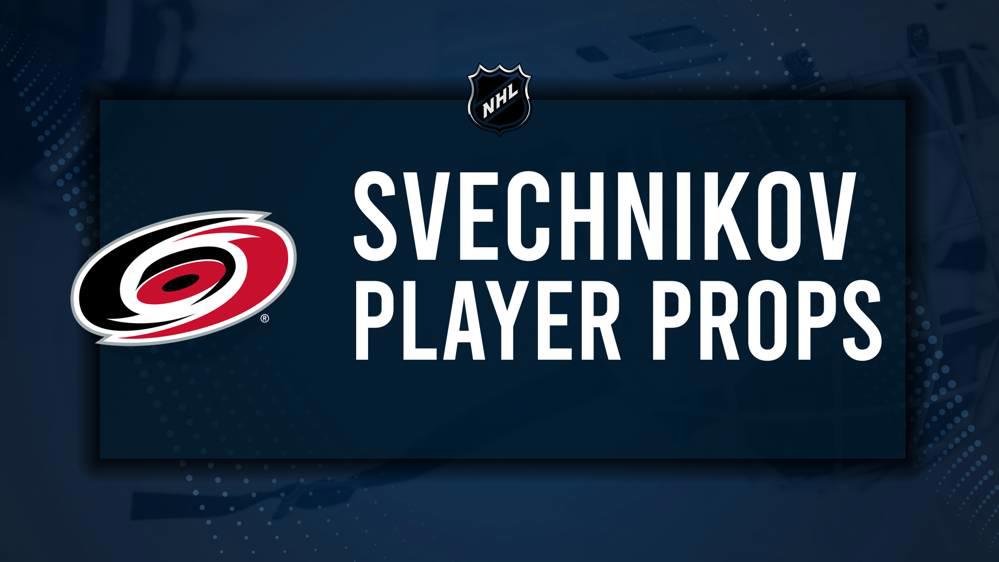 Andrei Svechnikov Player Prop Bets for the Hurricanes vs. Blues Game - November 17