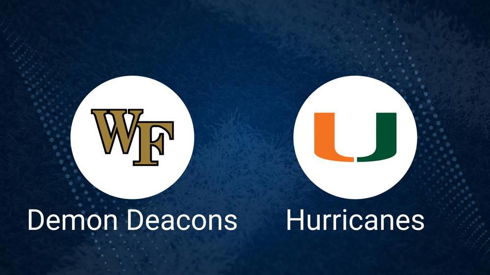 Wake Forest vs. Miami (FL) Nov. 23 Tickets & Start Time