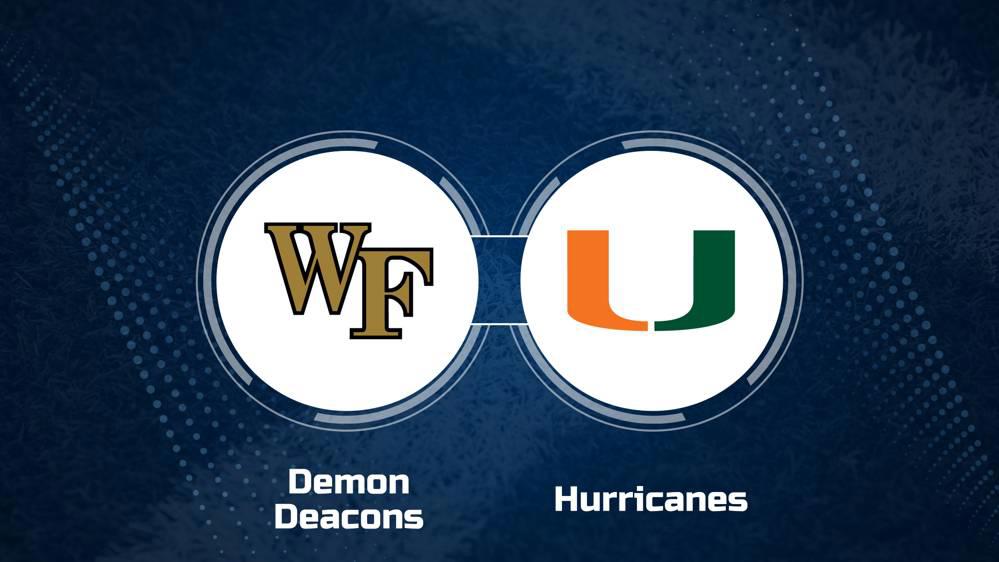 Where to Watch Wake Forest vs. Miami (FL) on TV or Streaming Live - Nov. 23