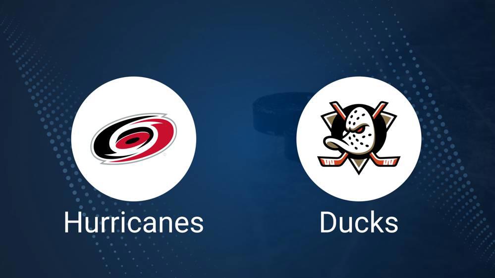 Where to Watch Carolina Hurricanes vs. Anaheim Ducks on TV or Streaming Live - January 12